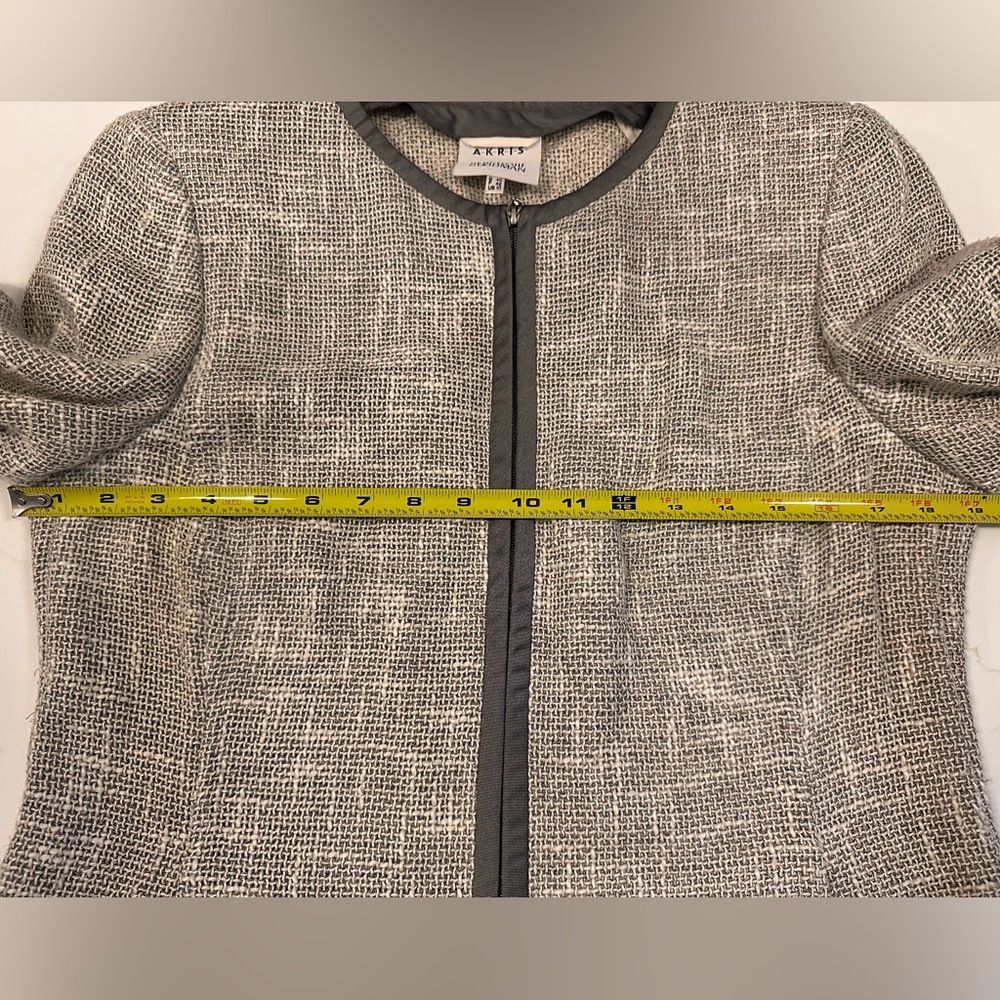Akris Italian Silk Blend Tweed Suit Set Skirt And Blazer US Size 10 / FR size 42 - Picture 10 of 10